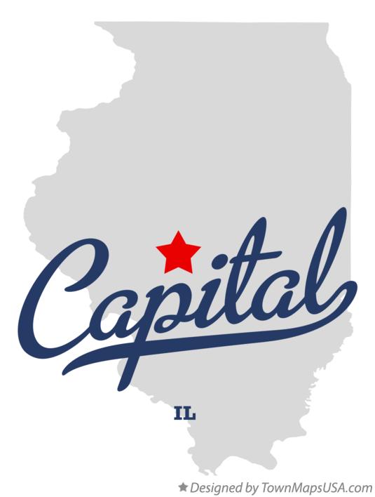 Map of Capital Illinois IL