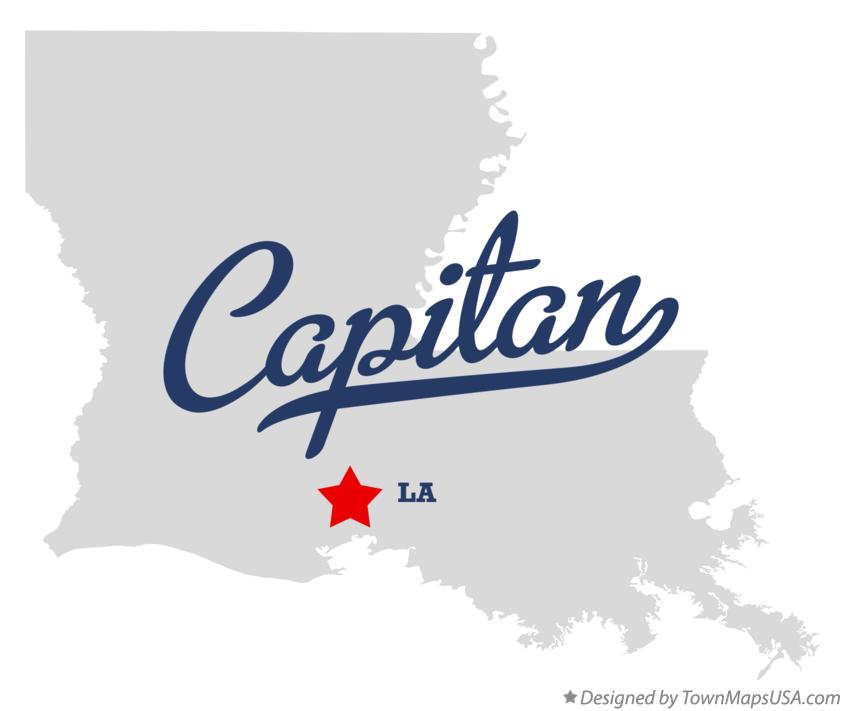Map of Capitan Louisiana LA
