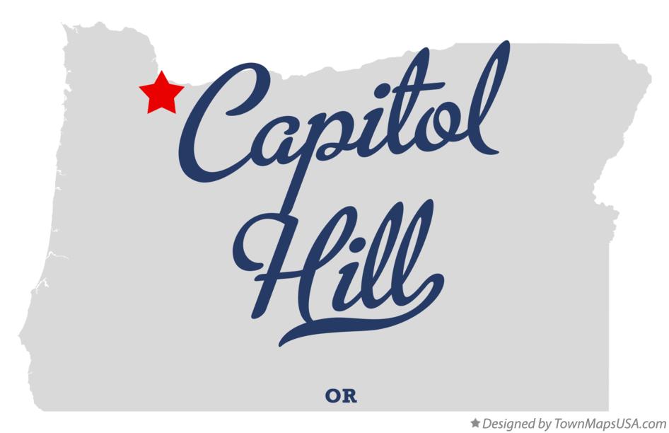 Map of Capitol Hill Oregon OR