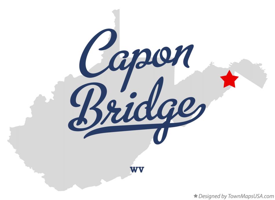 Map of Capon Bridge West Virginia WV