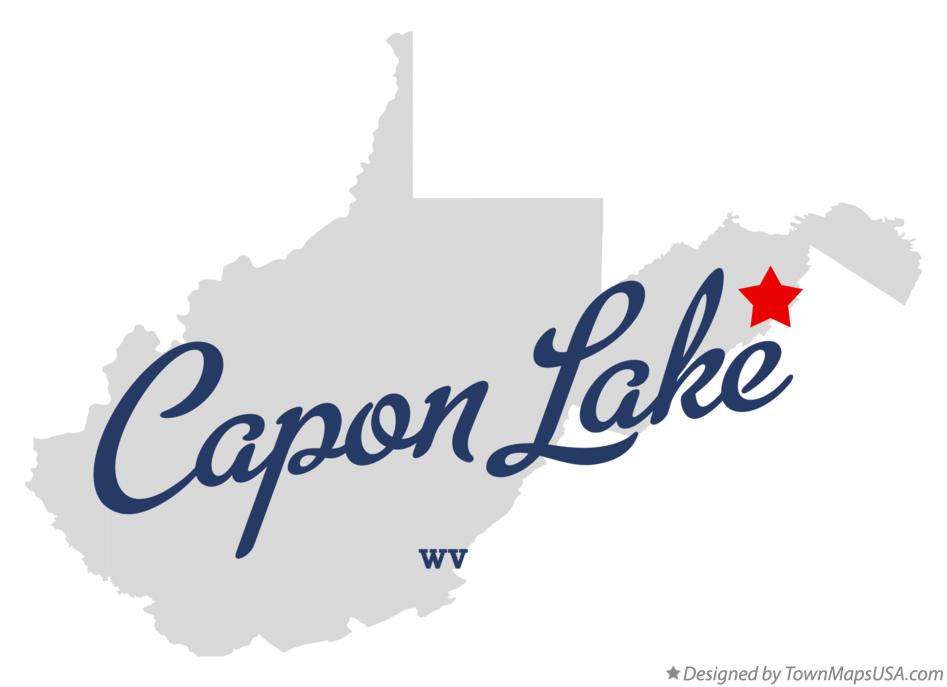 Map of Capon Lake West Virginia WV
