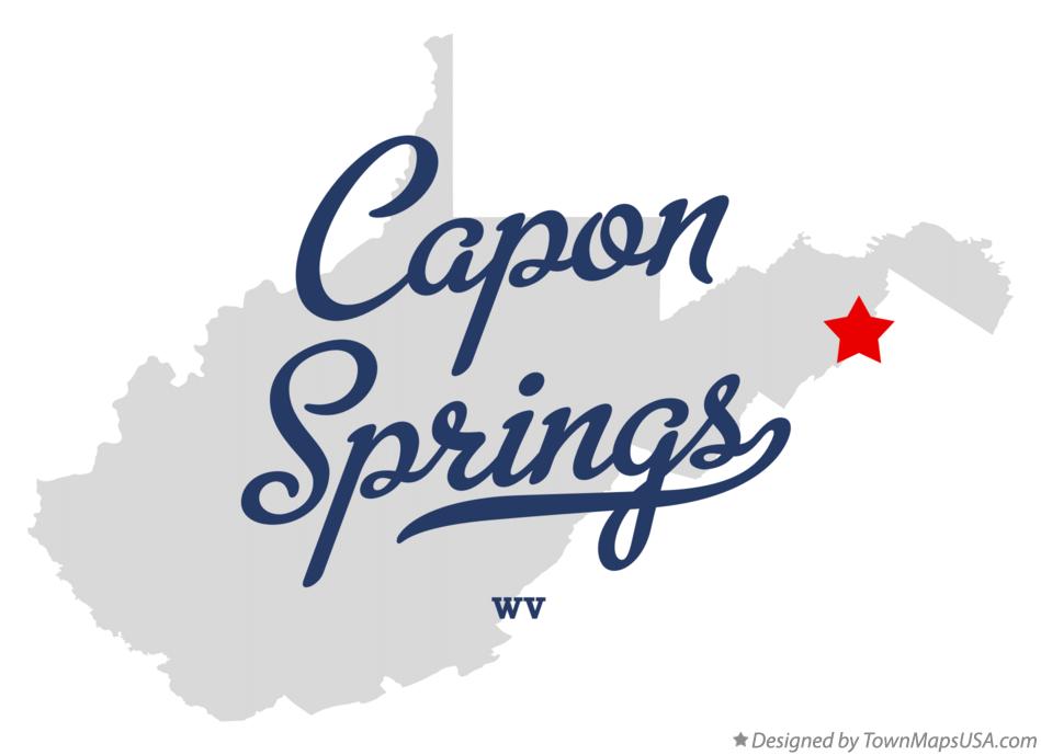 Map of Capon Springs West Virginia WV