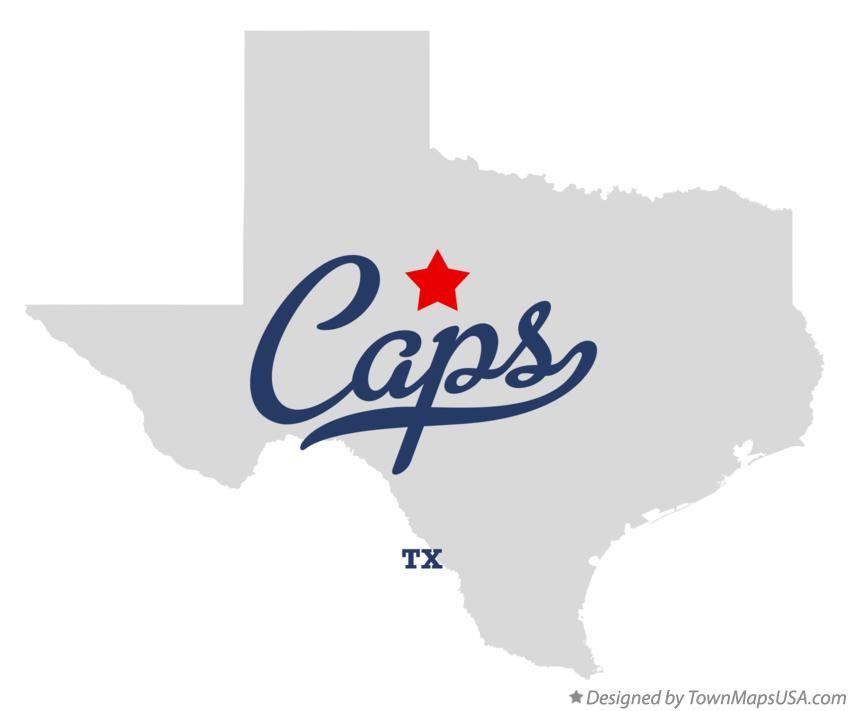 Map of Caps Texas TX
