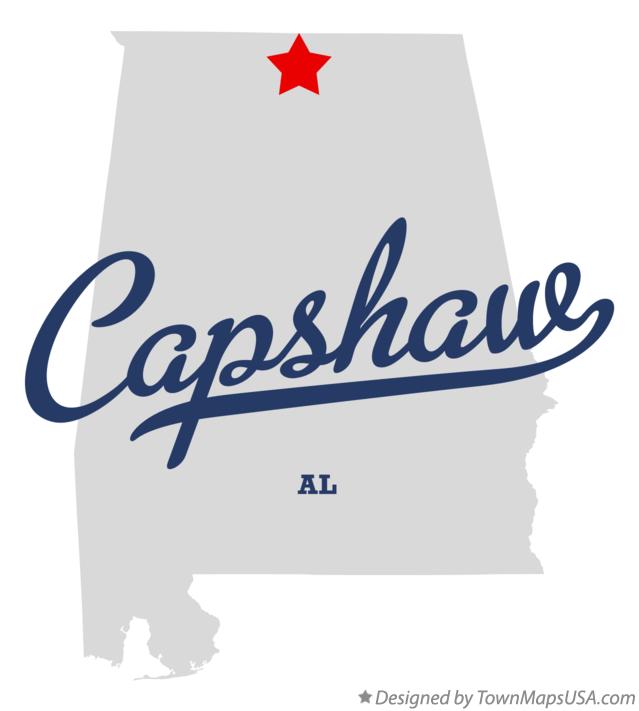 Map of Capshaw Alabama AL