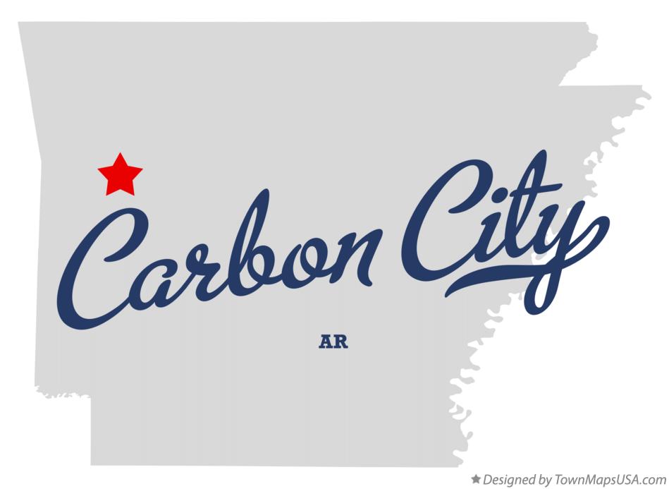 Map of Carbon City Arkansas AR