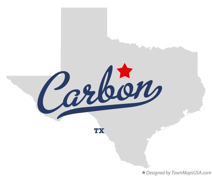 Map of Carbon Texas TX