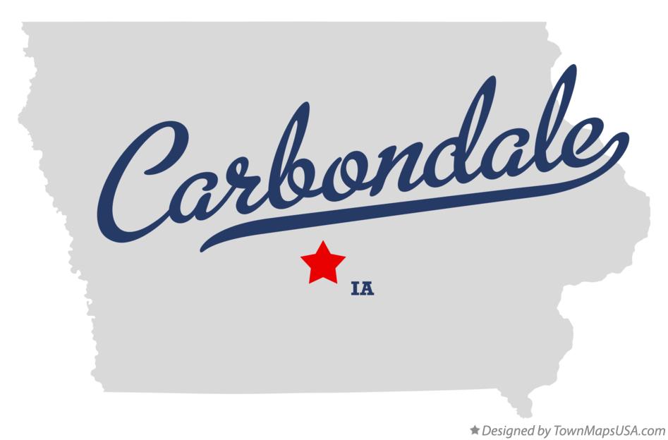 Map of Carbondale Iowa IA