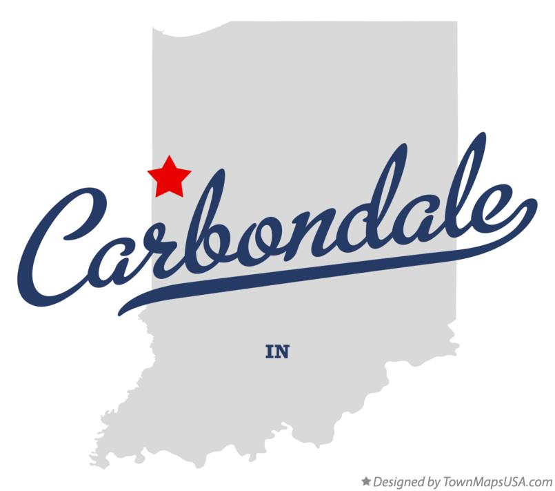 Map of Carbondale Indiana IN