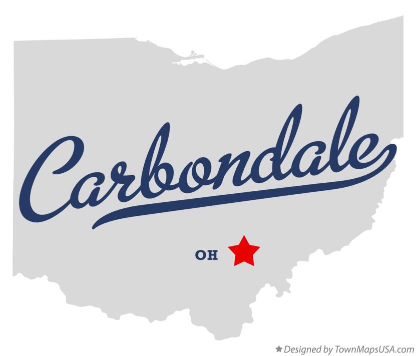 Map of Carbondale Ohio OH