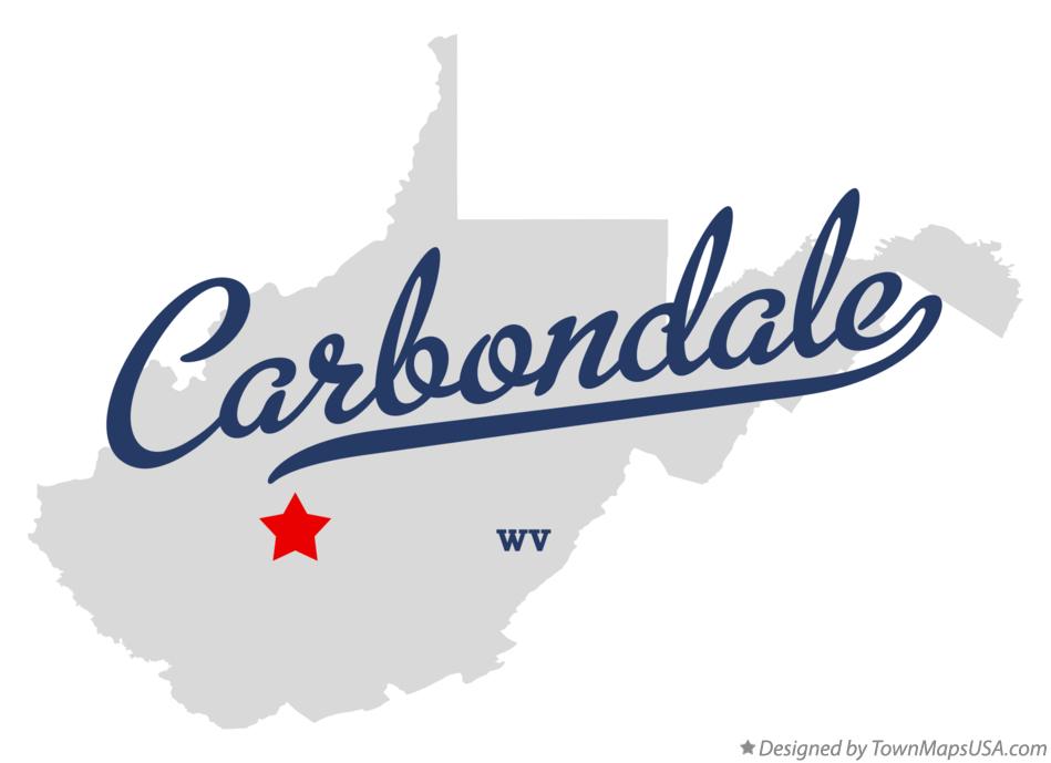 Map of Carbondale West Virginia WV