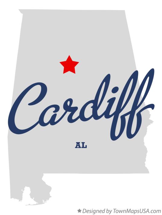 Map of Cardiff Alabama AL