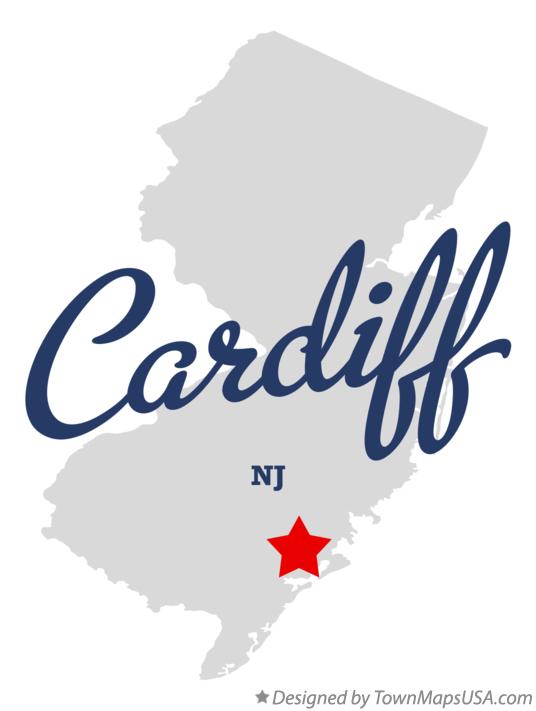 Map of Cardiff New Jersey NJ