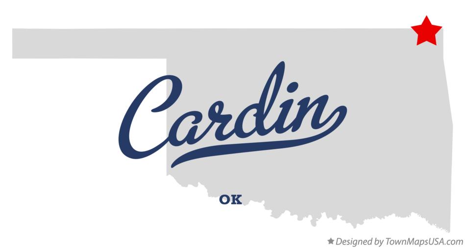 Map of Cardin Oklahoma OK