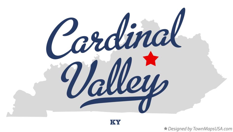 Map of Cardinal Valley Kentucky KY