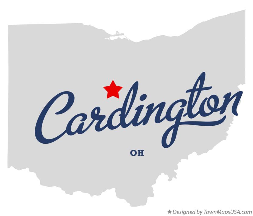 Map of Cardington Ohio OH
