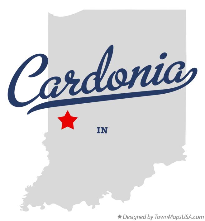 Map of Cardonia Indiana IN
