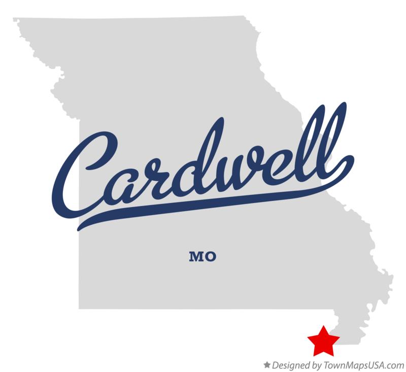 Map of Cardwell Missouri MO