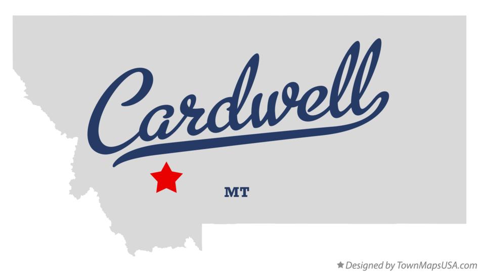 Map of Cardwell Montana MT