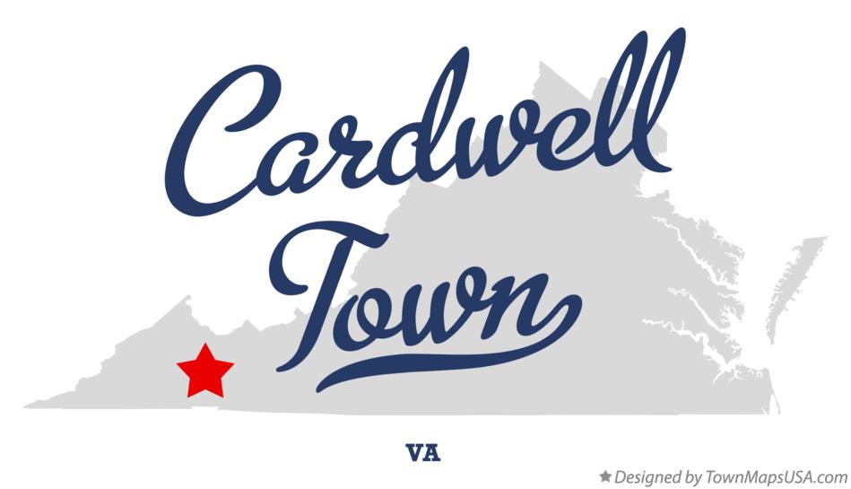 Map of Cardwell Town Virginia VA