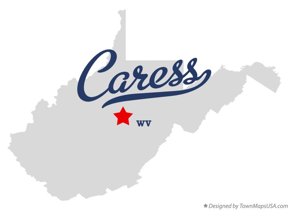 Map of Caress West Virginia WV