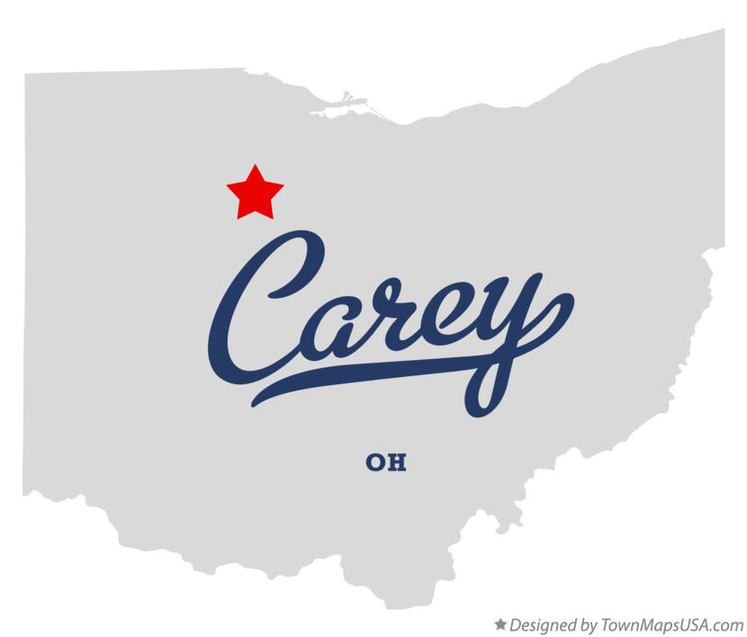 Map of Carey Ohio OH