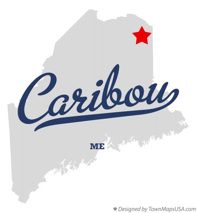 Map of Caribou Maine ME