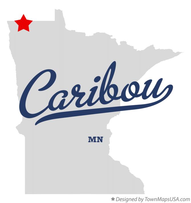 Map of Caribou Minnesota MN