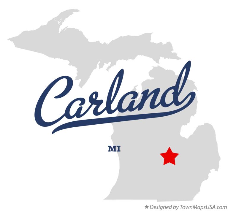 Map of Carland Michigan MI