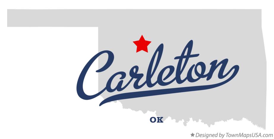 Map of Carleton Oklahoma OK