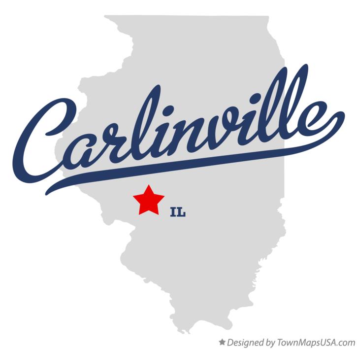 Map of Carlinville Illinois IL