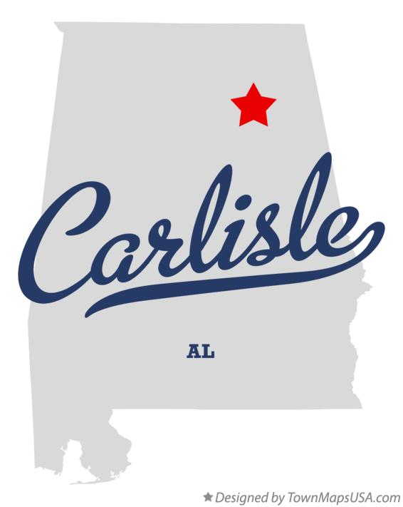 Map of Carlisle Alabama AL