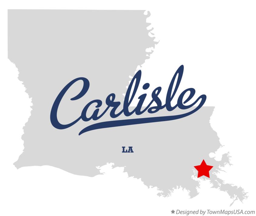 Map of Carlisle Louisiana LA