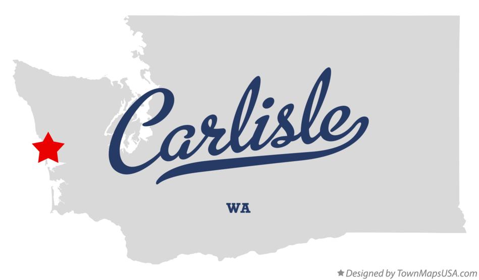 Map of Carlisle Washington WA