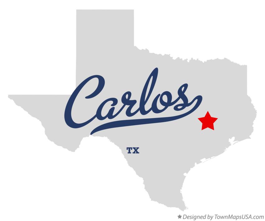 Map of Carlos Texas TX
