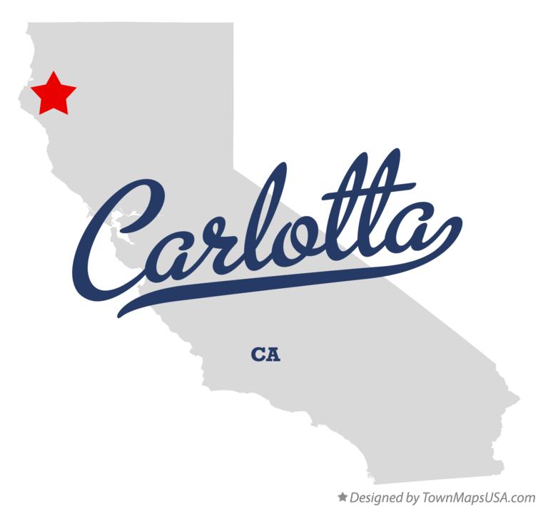 Map of Carlotta California CA