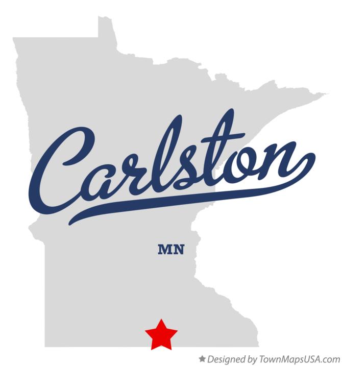 Map of Carlston Minnesota MN