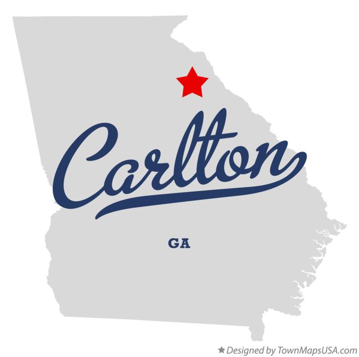 Map of Carlton Georgia GA