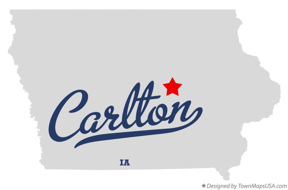 Map of Carlton Iowa IA