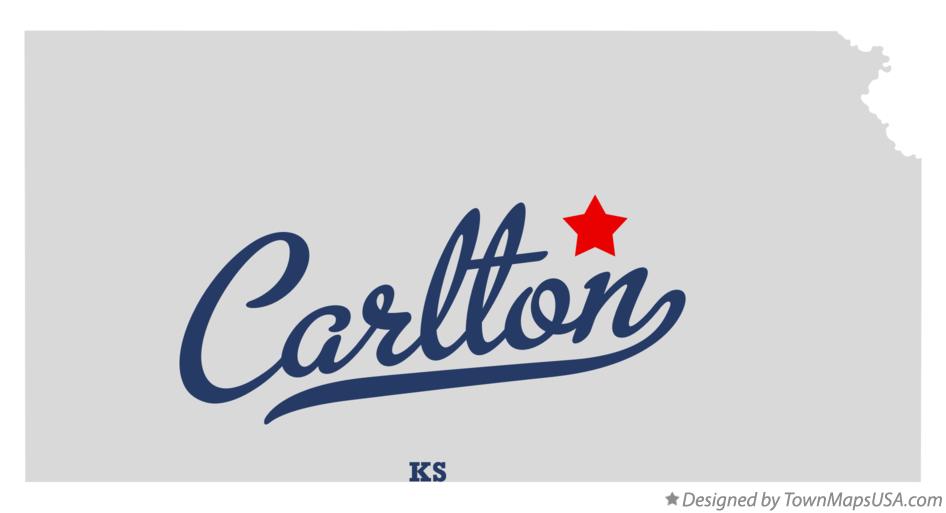 Map of Carlton Kansas KS