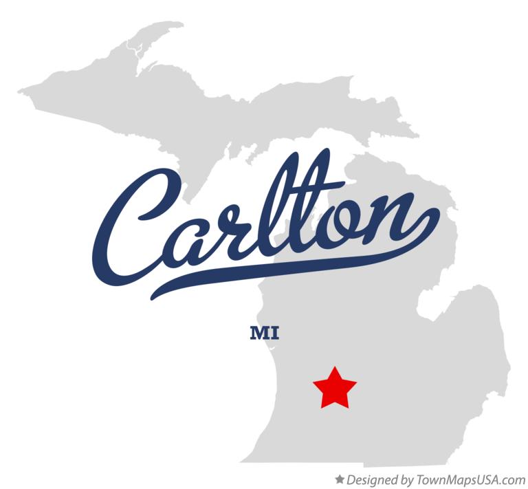 Map of Carlton Michigan MI