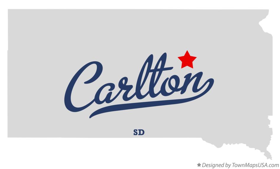 Map of Carlton South Dakota SD