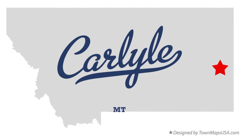 Map of Carlyle Montana MT