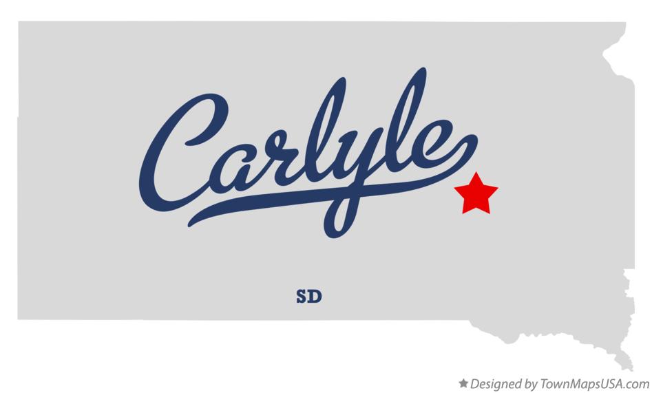 Map of Carlyle South Dakota SD