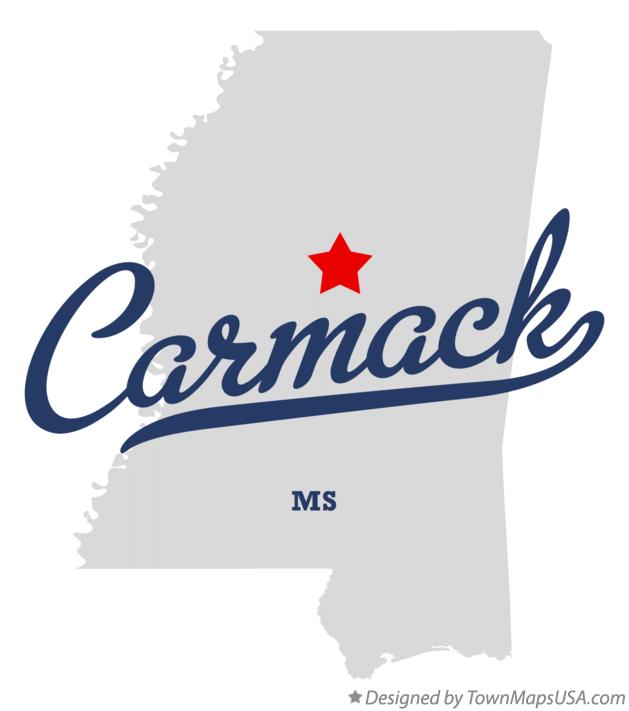 Map of Carmack Mississippi MS