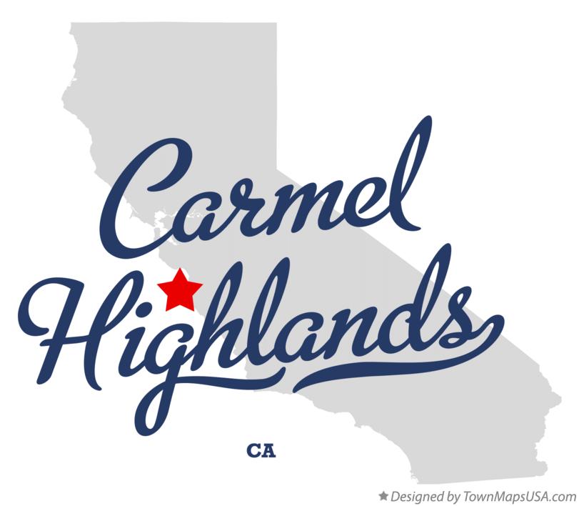 Map of Carmel Highlands California CA