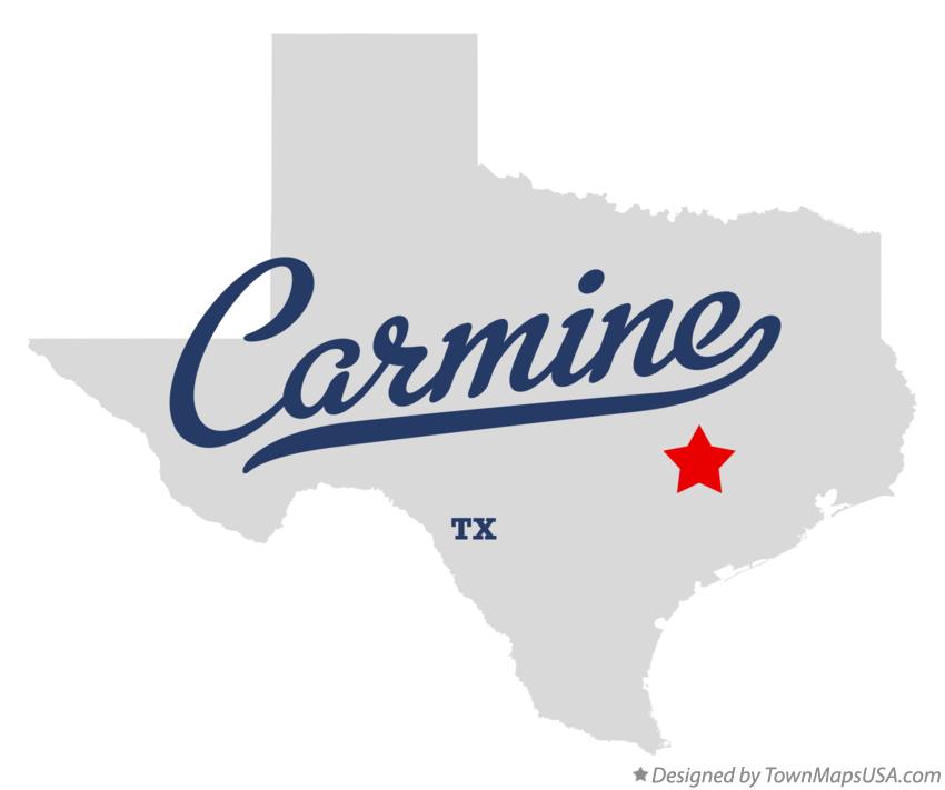 Map of Carmine Texas TX