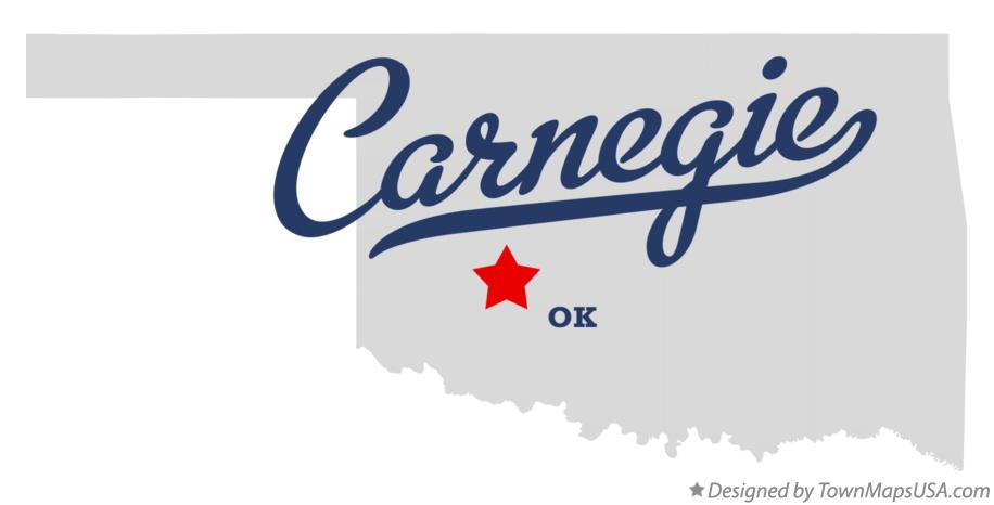 Map of Carnegie Oklahoma OK