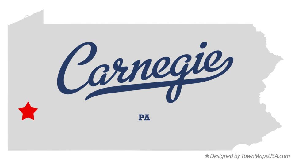 Map of Carnegie Pennsylvania PA