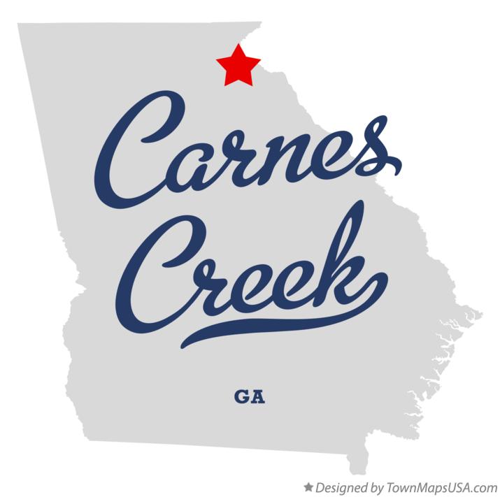 Map of Carnes Creek Georgia GA