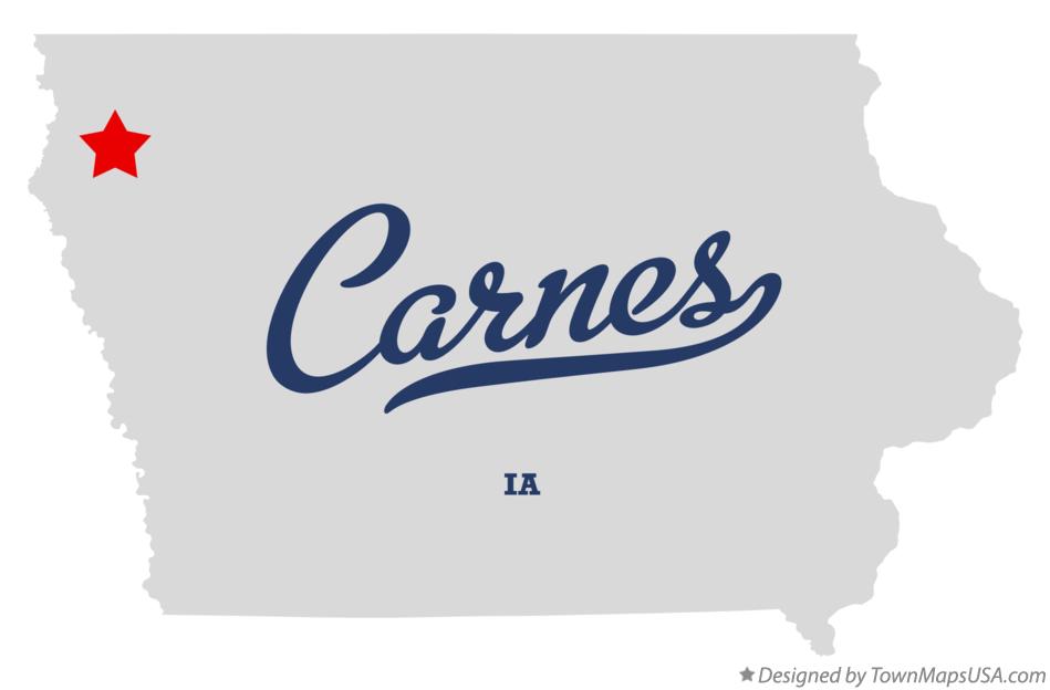 Map of Carnes Iowa IA